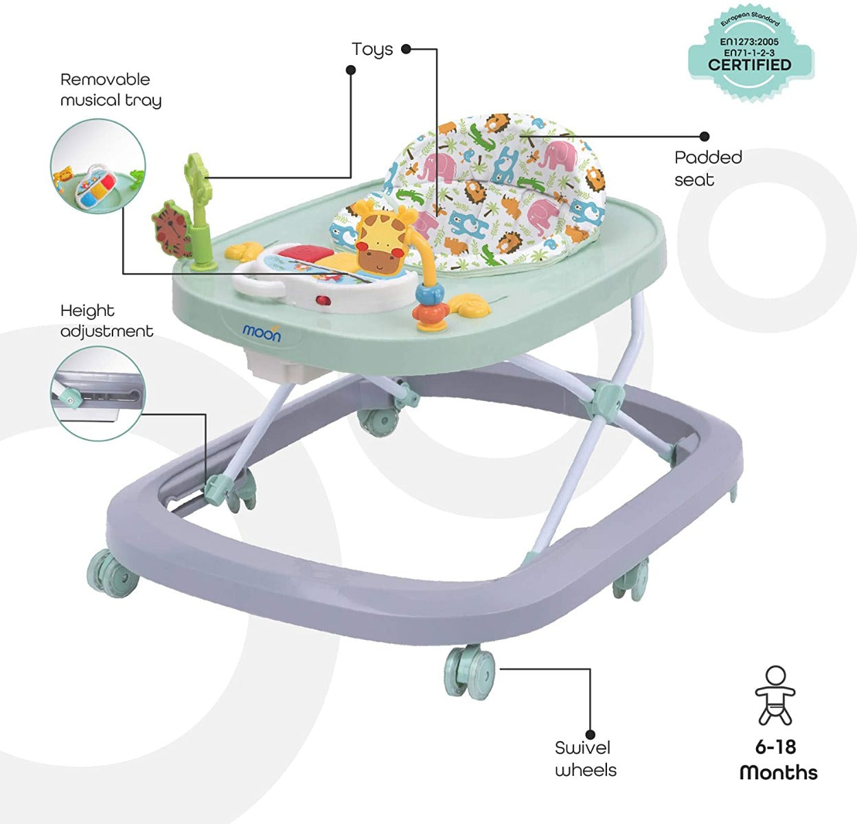 Moon Drive Baby Walker Display View