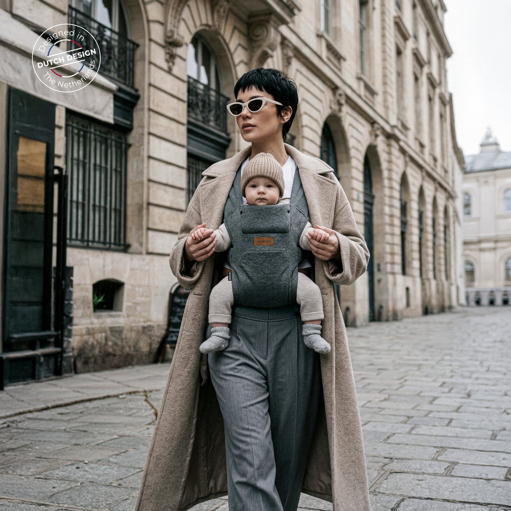 Neobreez Zavii 2 In 1 Baby Carrier Lightweight Ergonomic Dark Grey