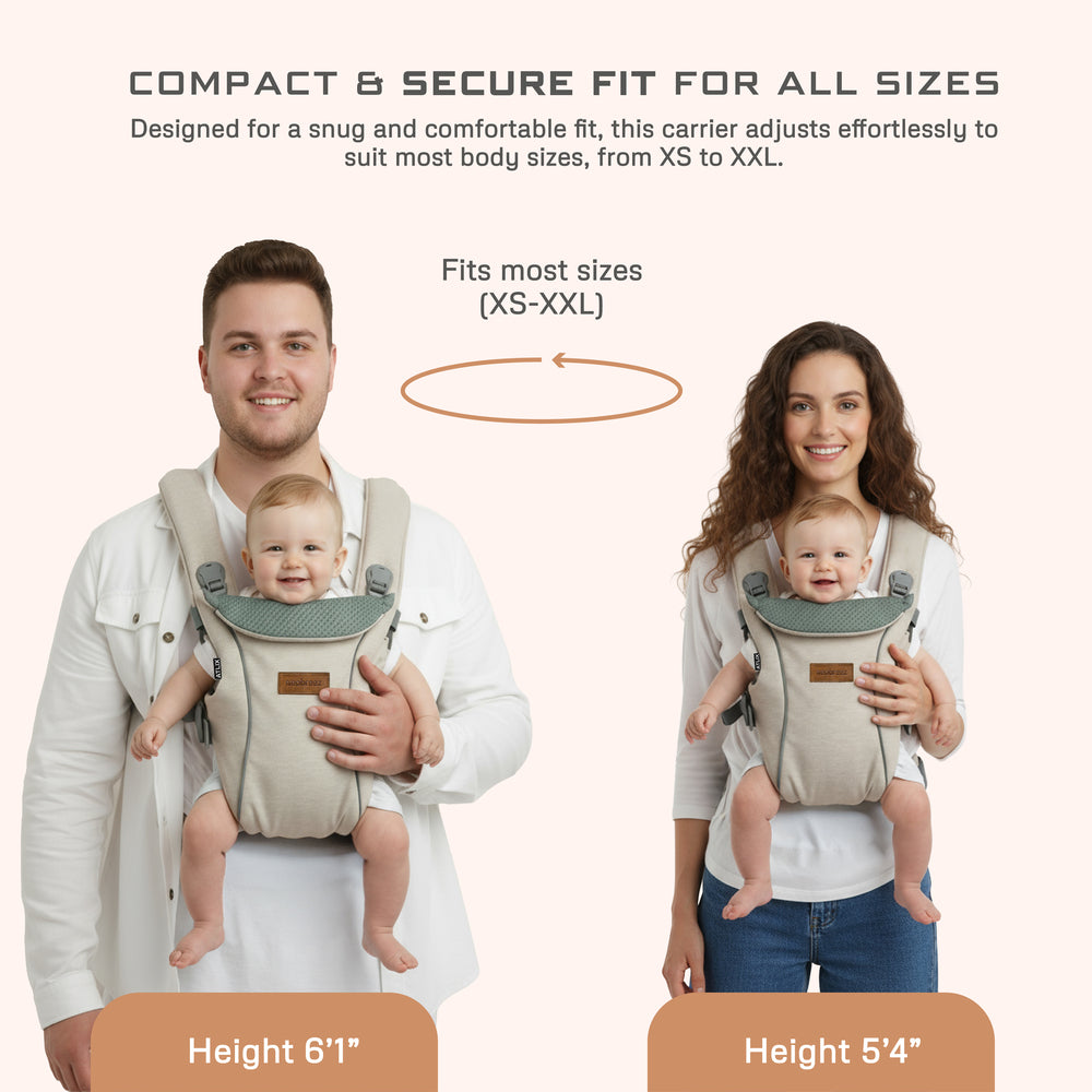 Neobreez Atlix 3 In 1 Convertible Baby Carrier Newborn To Toddler Beige