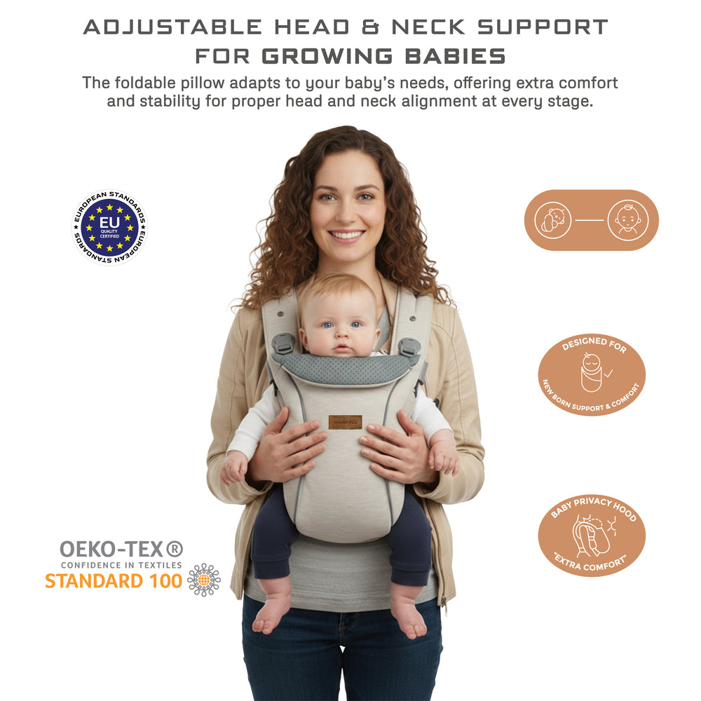 Neobreez Atlix 3 In 1 Convertible Baby Carrier Newborn To Toddler Beige
