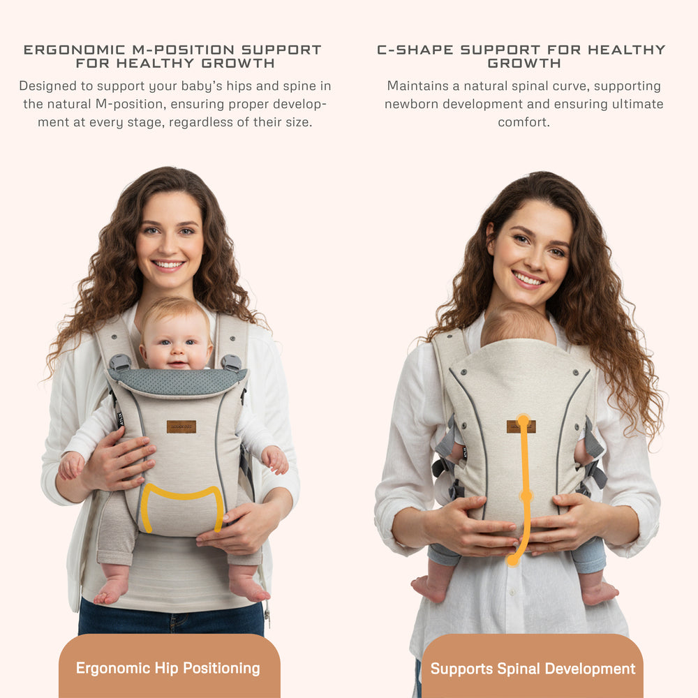 Neobreez Atlix 3 In 1 Convertible Baby Carrier Newborn To Toddler Beige