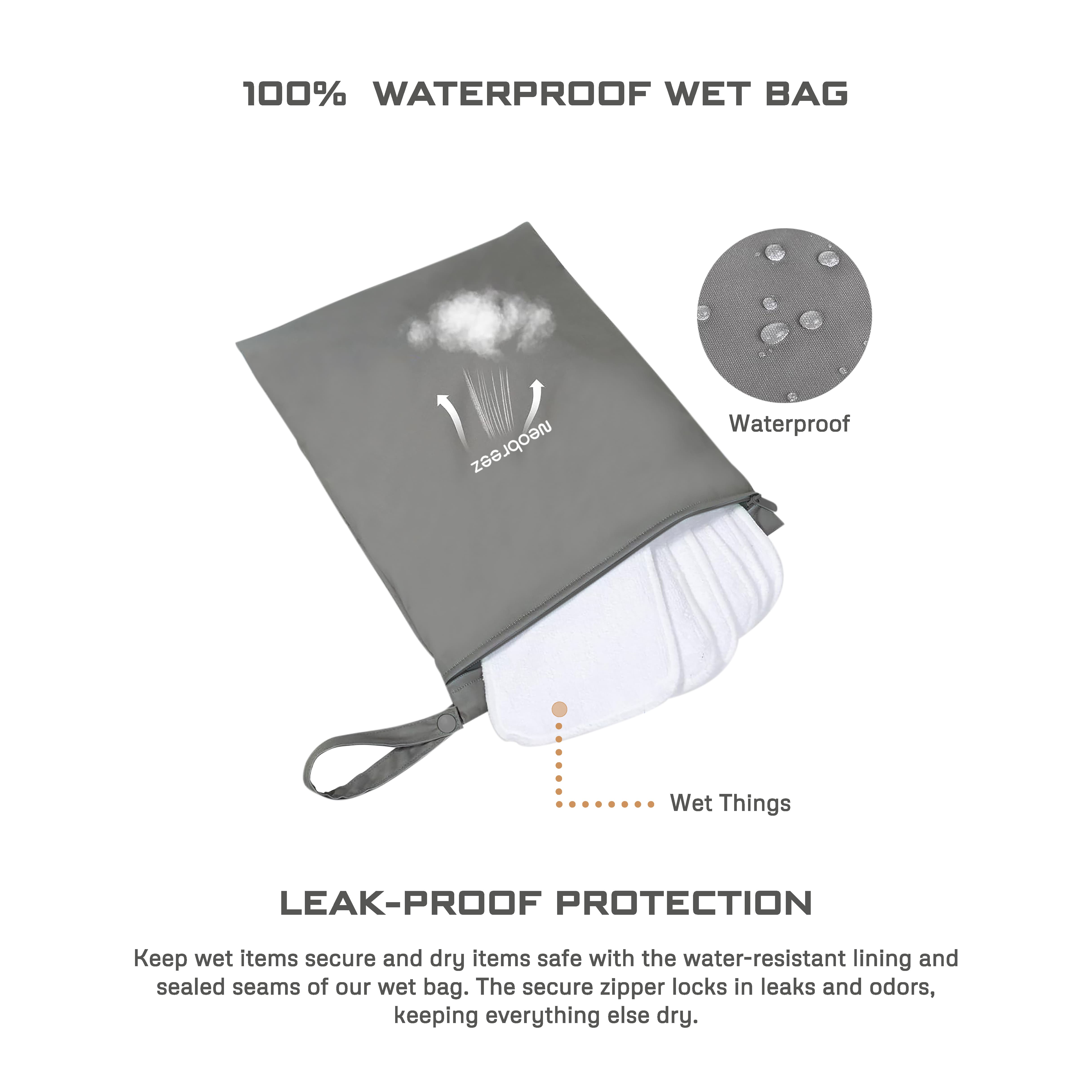 Neobreez Wet And Dry Bag Leak Proof Grey