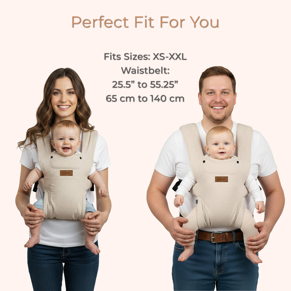 Neobreez Zavii 2 In 1 Baby Carrier Lightweight Ergonomic Cream