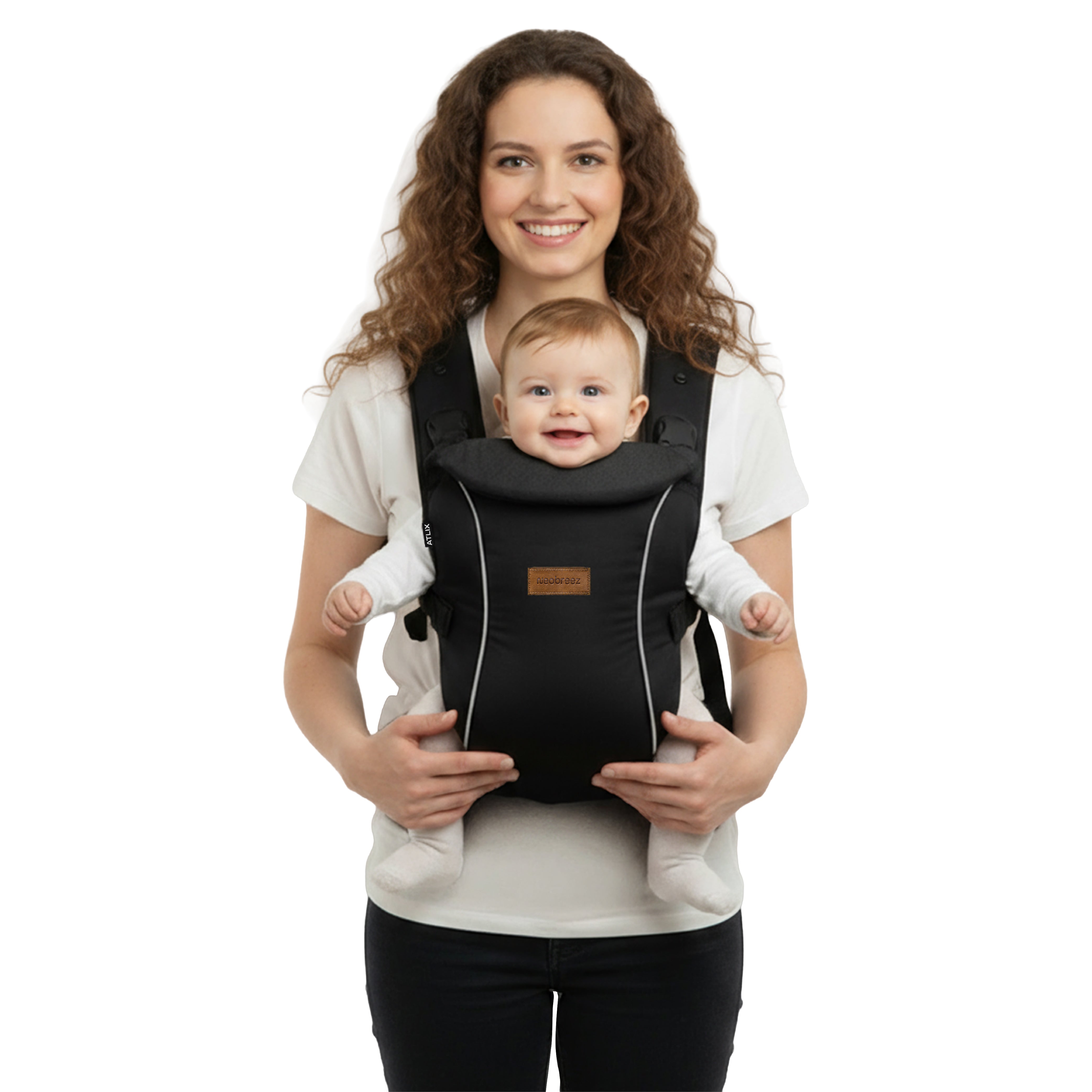 Neobreez Atlix 3 In 1 Convertible Baby Carrier Newborn To Toddler Black