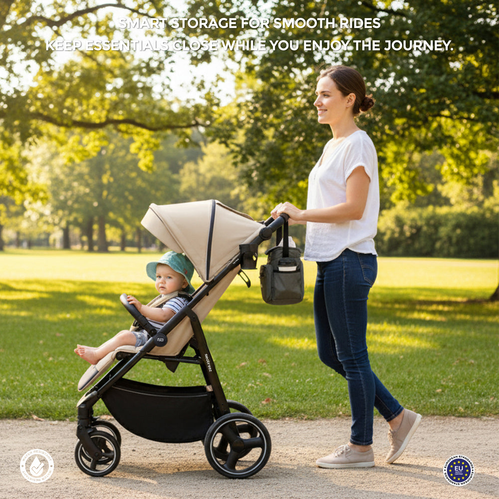 Neobreez Fyra Stroller Organizer Caddy with Insulated Cup Holder Dark Grey Neobreez Yallatoys