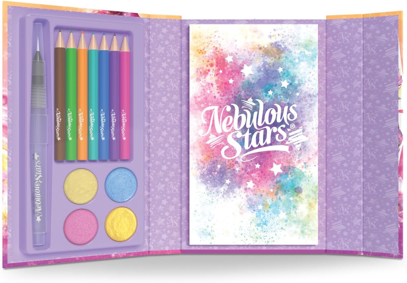 Nebulous Stars Watercolor to Go Pure White