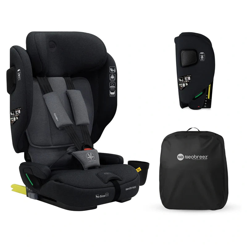 Neobreez-i-Gento Compact Air Travel Car Seat Black and Grey