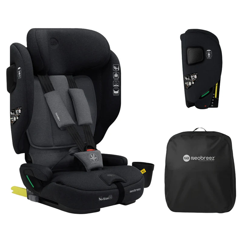 Neobreez-i-Gento Compact Air Travel Car Seat Black and Grey