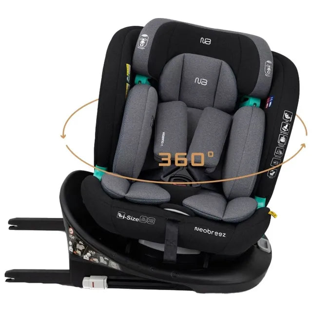 Neobreez i-Guardia 360 Degree Isofix i-Size Car Seat Black/Grey