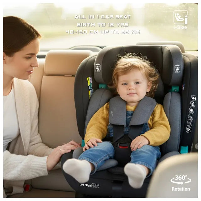 Neobreez i-Guardia 360 Degree Isofix i-Size Car Seat Black/Grey