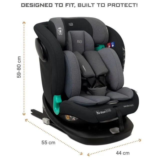 Neobreez i-Guardia 360 Degree Isofix i-Size Car Seat Black/Grey