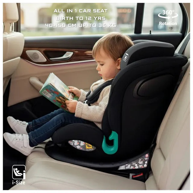 Neobreez i-Guardia 360 Degree Isofix i-Size Car Seat Black/Grey