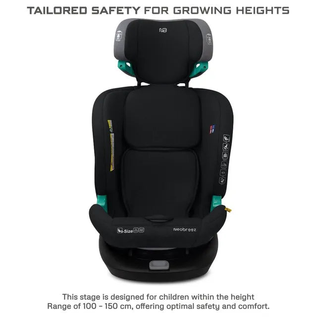 Neobreez i-Guardia 360 Degree Isofix i-Size Car Seat Black/Grey