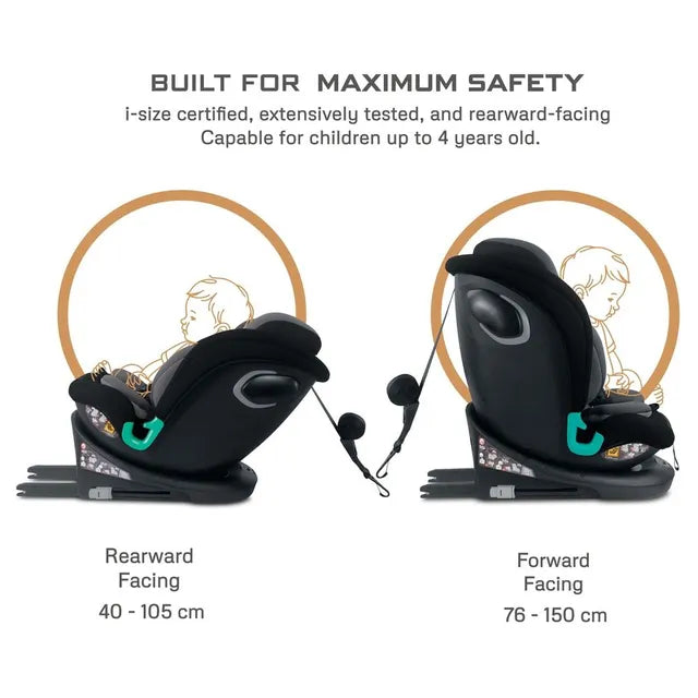 Neobreez i-Guardia 360 Degree Isofix i-Size Car Seat Black/Grey