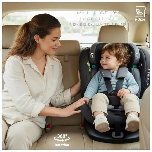 Neobreez i-Guardia 360 Degree Isofix i-Size Car Seat Black/Grey