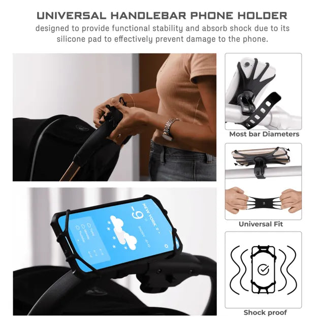 Neobreez 360 Degree Adjustable Stroller Phone Holder Universal Fit Neobreez Yallatoys