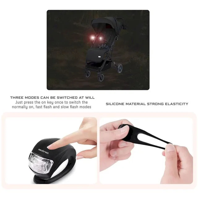 Neobreez Stroller LED Lights Battery Powered Tool Free Mount Neobreez Yallatoys