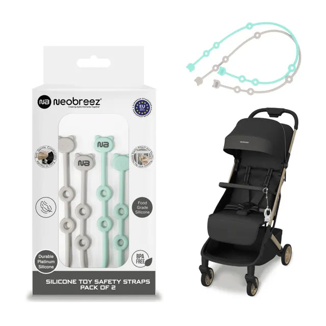 Neobreez Silicone Strap For Pacifiers Toys Teethers and Bottles Pack of 2 Neobreez Yallatoys