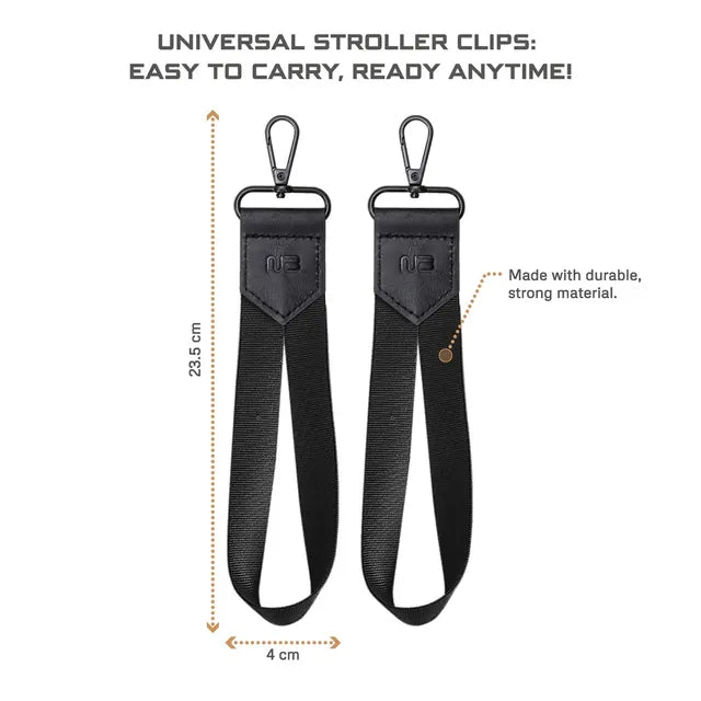 Neobreez Universal Stroller Hooks Clip Set Black Neobreez Yallatoys