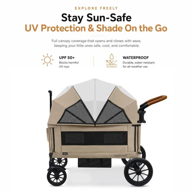 Neobreez ADVI Wagon Stroller Push and Pull Foldable Twin Stroller