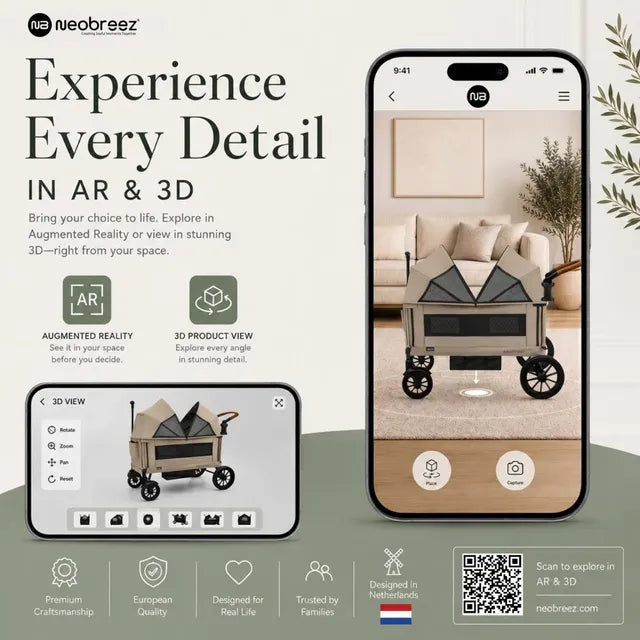 Neobreez ADVI Wagon Stroller Push and Pull Foldable Twin Stroller