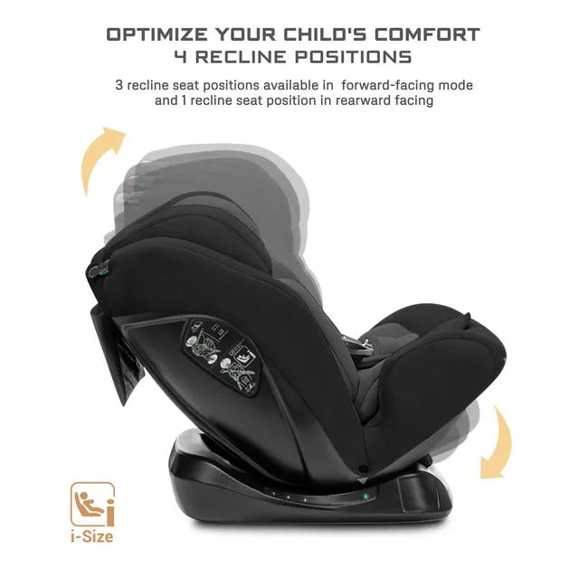 Neobreez i-Hepta i-Size All-In-1 Convertible Car Seat Black Gray Neobreez Yallatoys