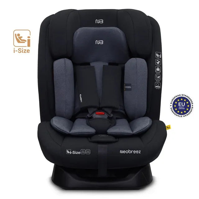 Neobreez i-Hepta i-Size All-In-1 Convertible Car Seat Black Gray Neobreez Yallatoys