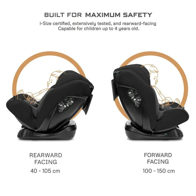 Neobreez i-Hepta i-Size All-In-1 Convertible Car Seat Black Gray Neobreez Yallatoys