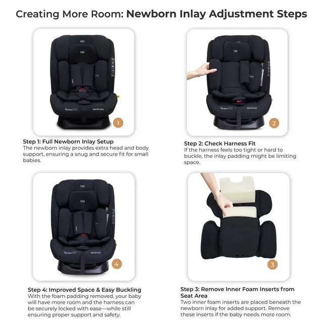 Neobreez i-Hepta i-Size All-In-1 Convertible Car Seat Black Neobreez Yallatoys