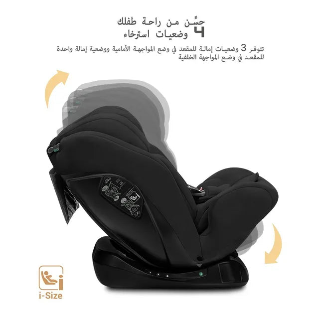 Neobreez i-Hepta i-Size All-In-1 Convertible Car Seat Black Neobreez Yallatoys