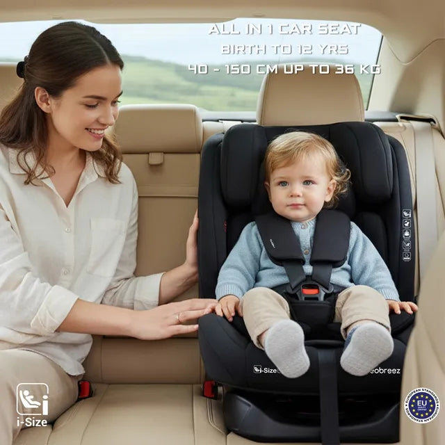 Neobreez i-Hepta i-Size All-In-1 Convertible Car Seat Black Neobreez Yallatoys