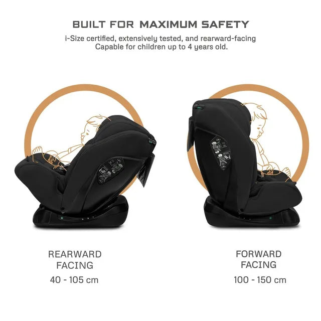 Neobreez i-Hepta i-Size All-In-1 Convertible Car Seat Black Neobreez Yallatoys