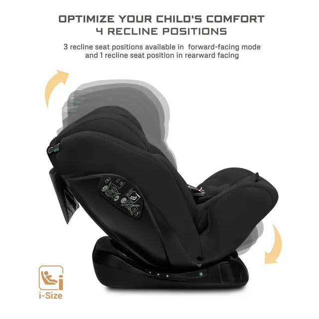 Neobreez i-Hepta i-Size All-In-1 Convertible Car Seat Black Neobreez Yallatoys
