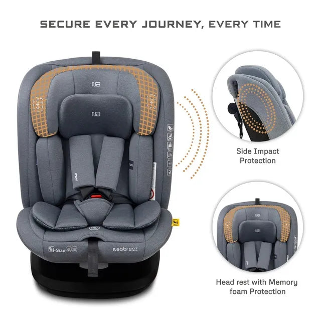 Neobreez - i-Vilo 360-Degree Isofix i-Size Car Seat Grey Neobreez Yallatoys