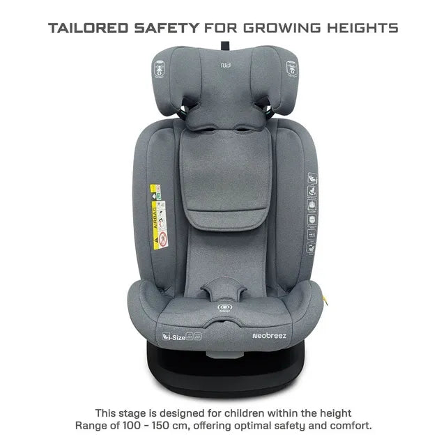 Neobreez - i-Vilo 360-Degree Isofix i-Size Car Seat Grey Neobreez Yallatoys