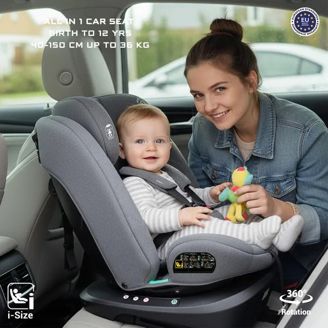 Neobreez - i-Vilo 360-Degree Isofix i-Size Car Seat Grey Neobreez Yallatoys