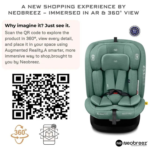Neobreez - i-Vilo 360-Degree Isofix i-Size Car Seat Green Neobreez Yallatoys