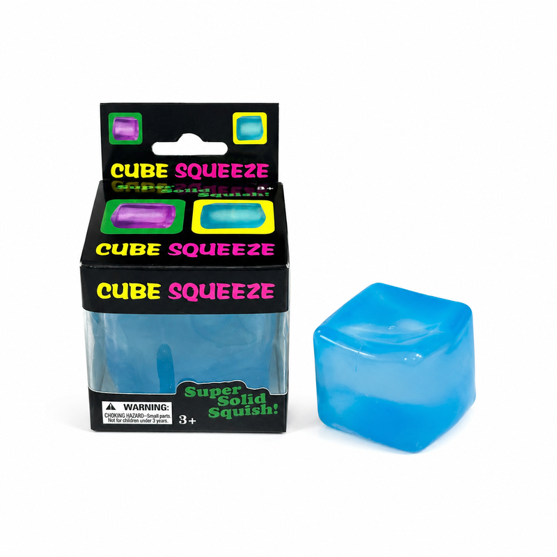 Nice Cube Squeeze 5cm Solid Color Squish Squeeze Fidget Toy Blue
