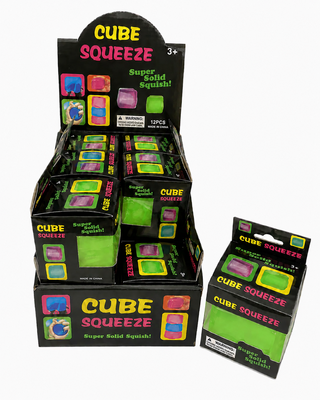 Nice Cube-Cube Squeeze 5cm Solid Color Squish Squeeze Fidget Toy Green