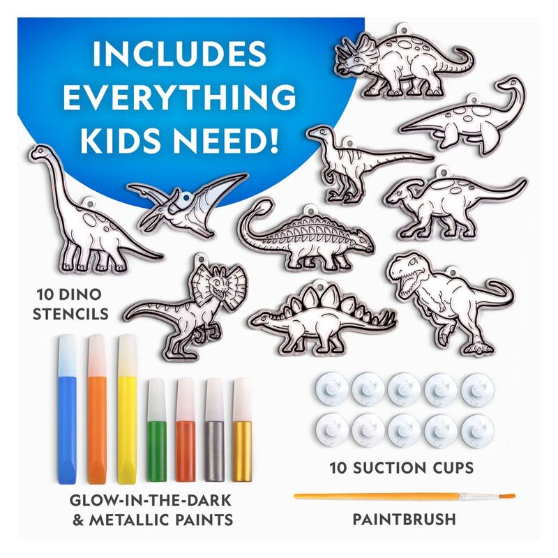 National Geographic Glow In The Dark Stained Glass Dinosaurs Kit National Geographic Yallatoys