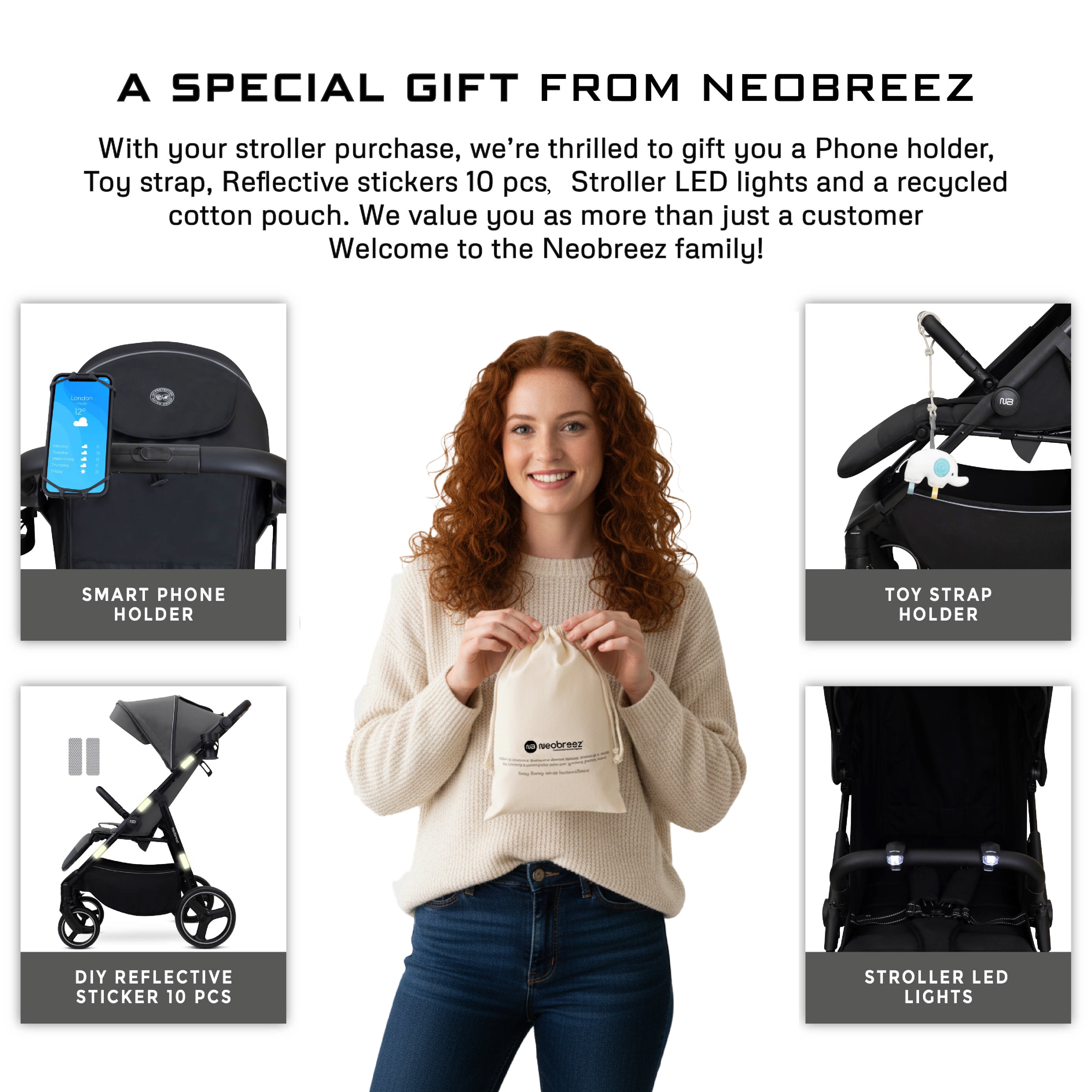 Neobreez Tetra Lightweight Pushchair Stroller With Cup Holder Grey