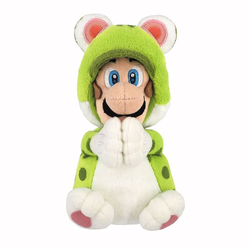 Nintendo Super Mario Green Cat Luigi With Magnets 7-Inch Plush Toy