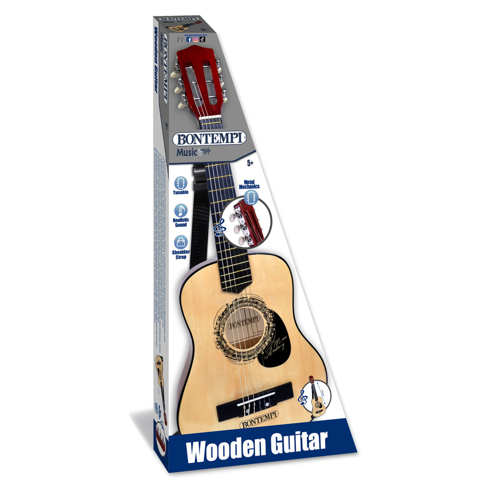 Natural Wood Finish Toy Guitar
