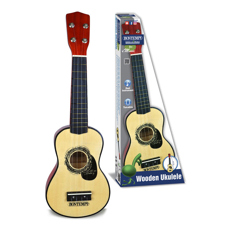 Natural Wood Kids Ukulele Toy
