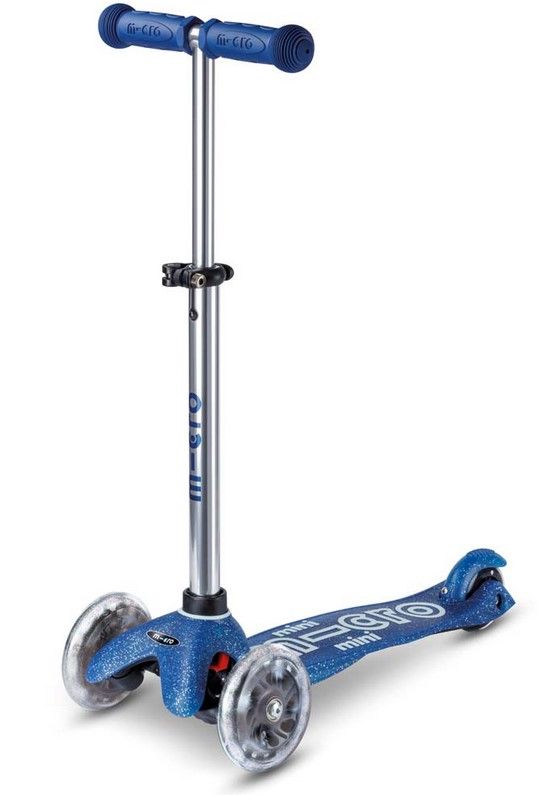 Navy Micro Mini Deluxe glitter scooter