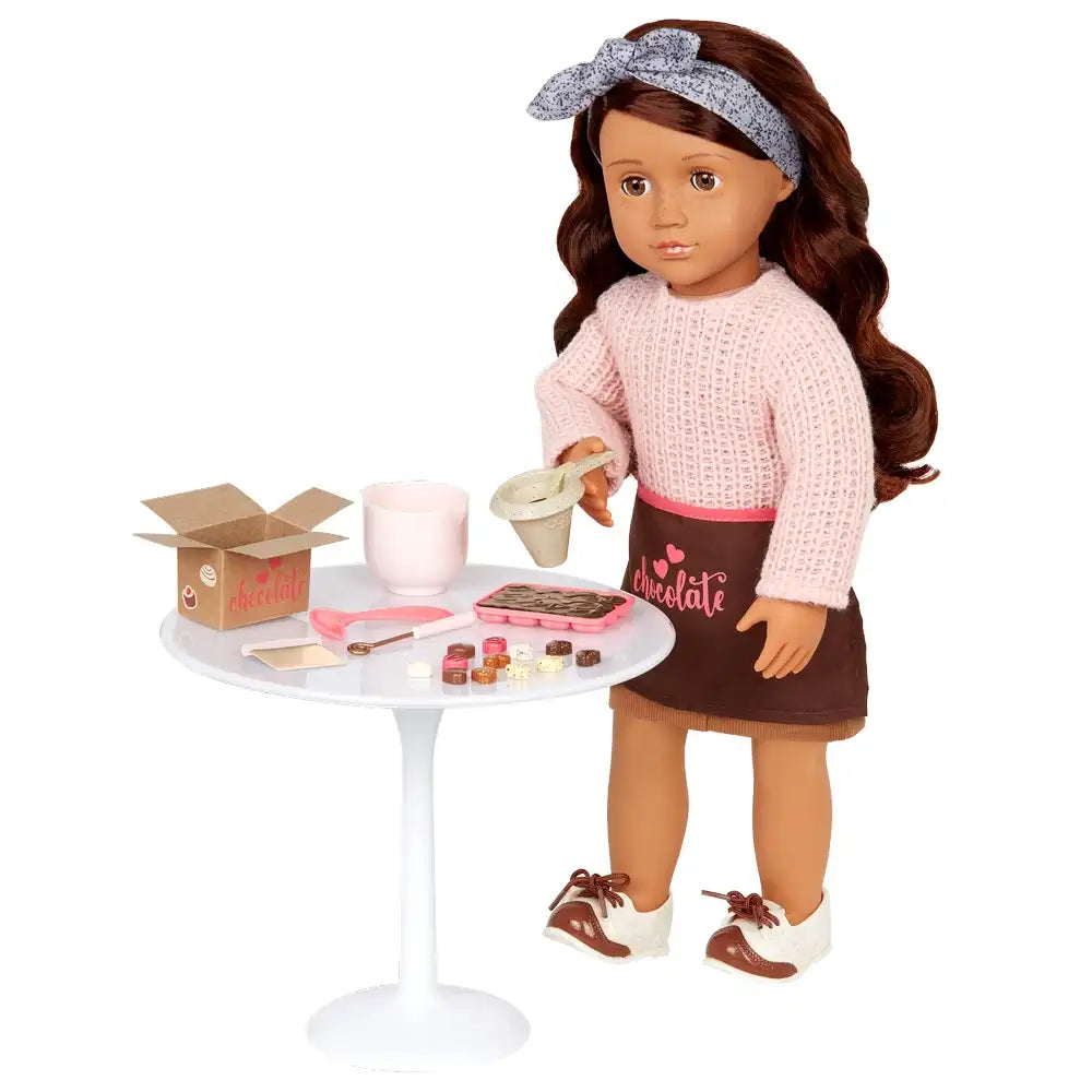 Our Generation Coco Deluxe Chocolate Doll 18 Inch with Book and Accessories Our Generation Doll Yallatoys