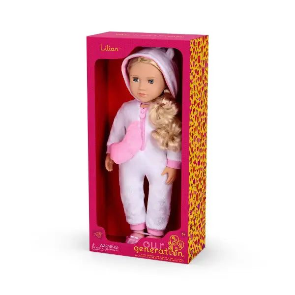 Our Generation Lilian Doll With Unicorn Pajama 18Inch Our Generation Doll Yallatoys