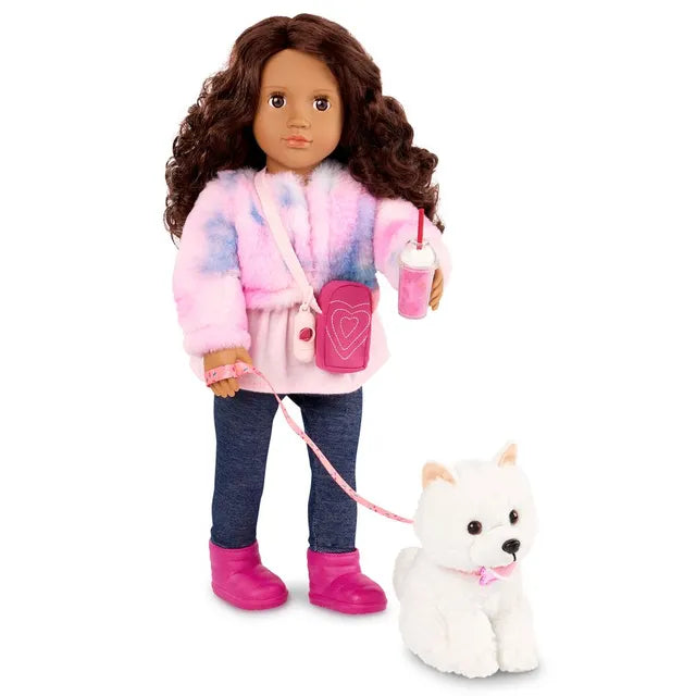 Our Generation Ines Fashion Doll 18Inch With Jojo Pomeranian Pup Our Generation Doll Yallatoys