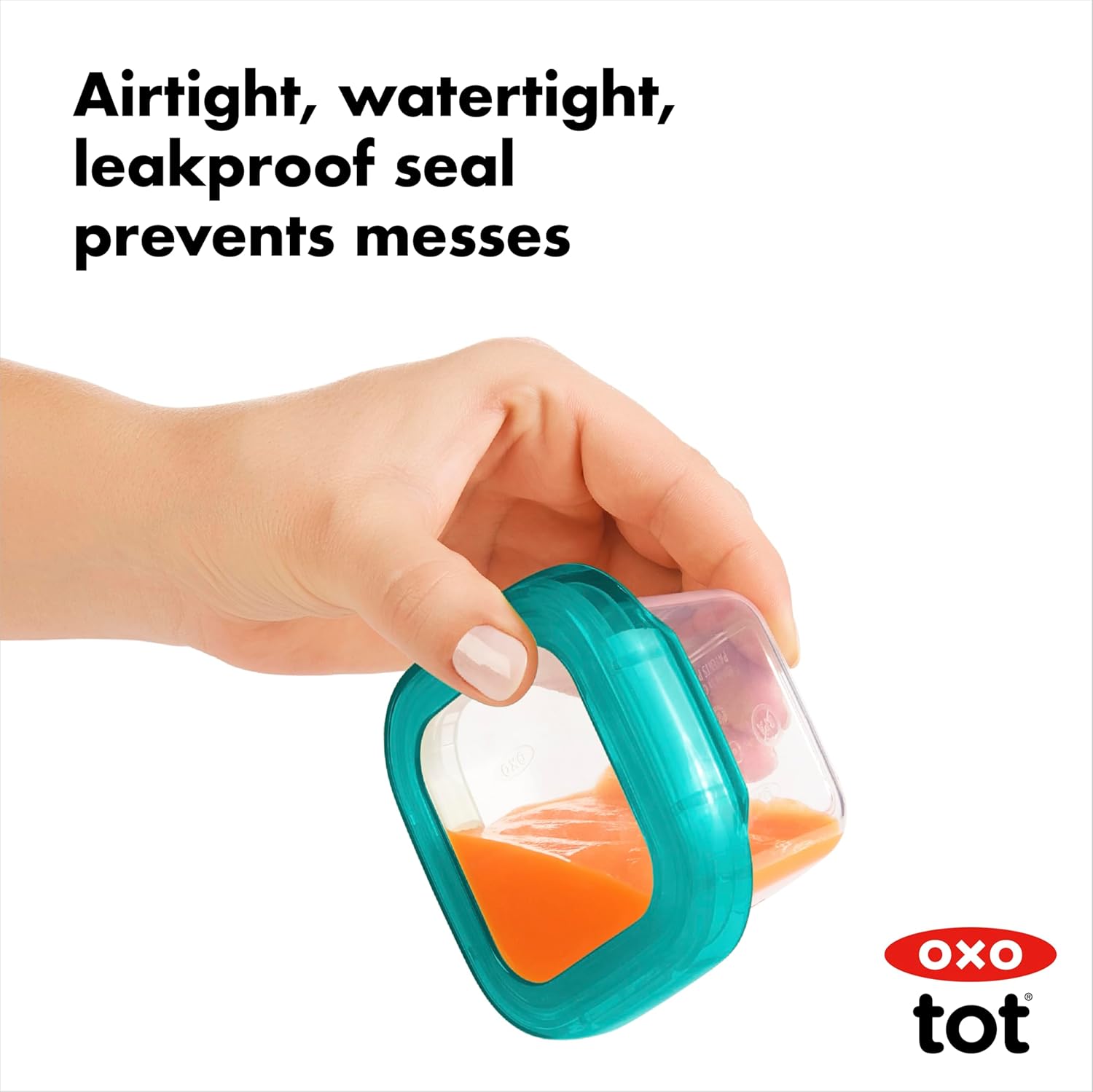 Oxo Tot Baby Blocks Food Storage Containers (2 oz) Teal Oxo Tot Yallatoys