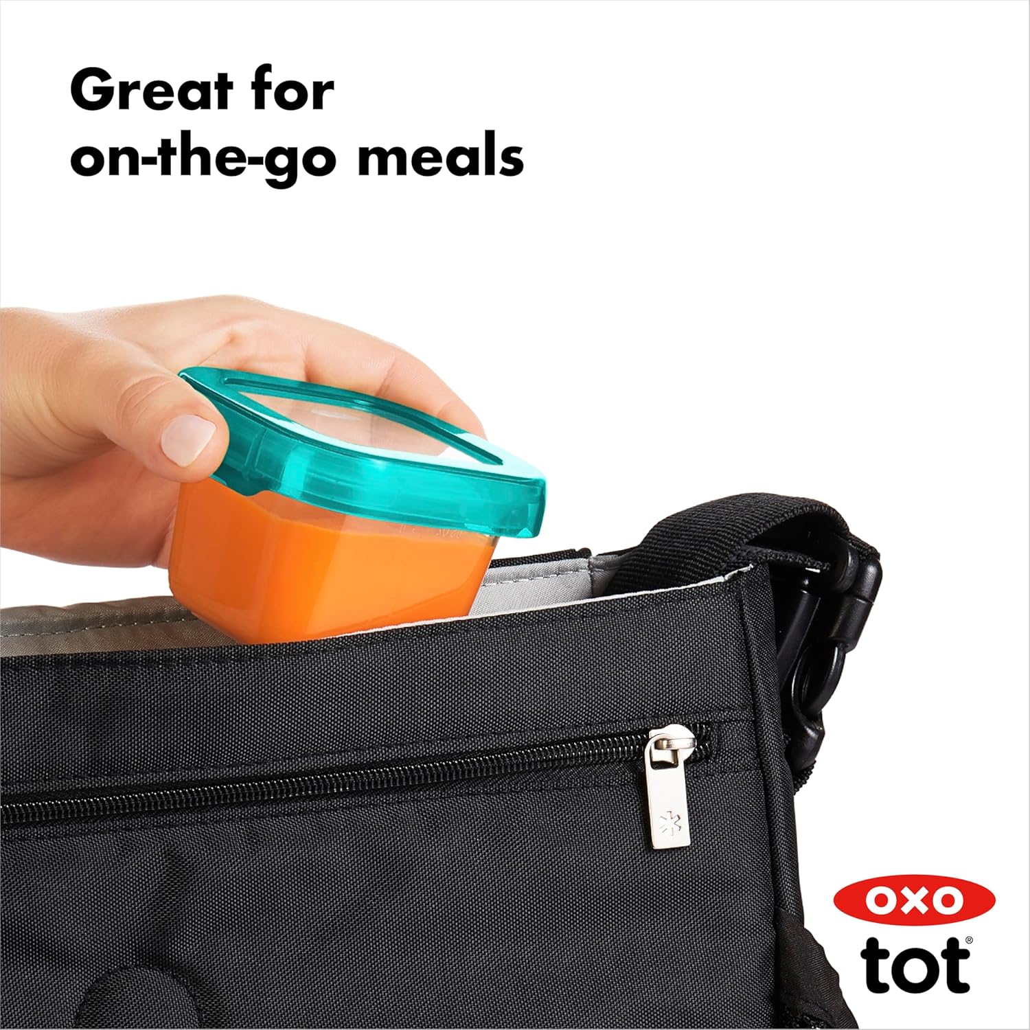 Oxo Tot Baby Blocks Food Storage Containers (2 oz) Teal Oxo Tot Yallatoys